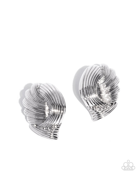 Paparazzi Carnivale Confidence - Silver Earrings