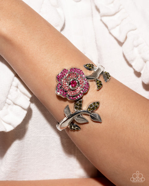Blossoming Belle Necklace and Bewitching Belle Hinged Bracelet Pink Set
