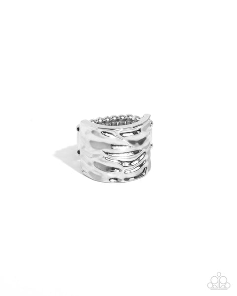 Paparazzi Textured Tenor - Silver Ring
