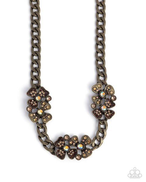 Paparazzi Fairy Florals - Brass Necklace