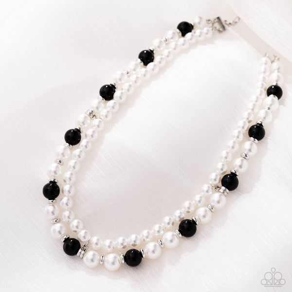 Paparazzi Pearl Pageantry - Black Necklace