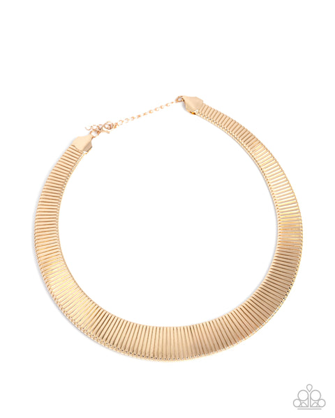 Paparazzi Fringe Formal - Gold Necklace