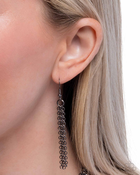 Paparazzi Double Demand - Black Choker Necklace