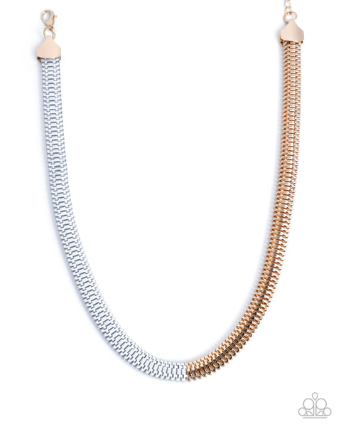 Paparazzi Dynamic Duality - White Necklace