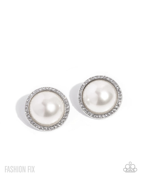 Paparazzi Dazzling Duplicate - White Pearl Earrings