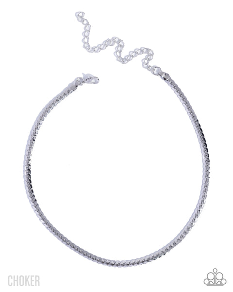 COMING SOON Paparazzi 
Crowning Challenge - Silver Choker Necklace