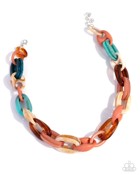 Paparazzi Perfected Color - Orange Necklace