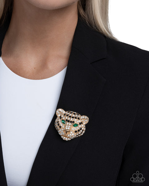 COMING SOON Paparazzi Leopard Location - Gold Brooch