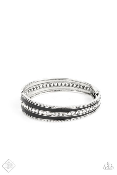 Paparazzi Exquisitely Empirical Black Hinges Bracelet