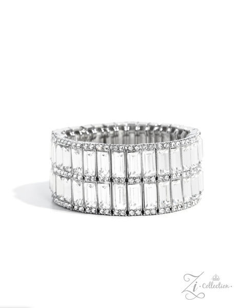 Paparazzi Ambitious Arrangement 2024 Zi Bracelet White