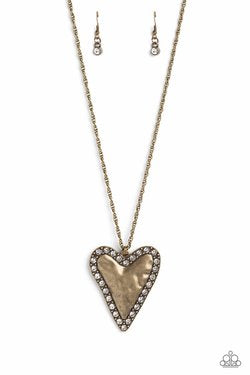 Paparazzi Radiant Romeo - Brass Heart Necklace