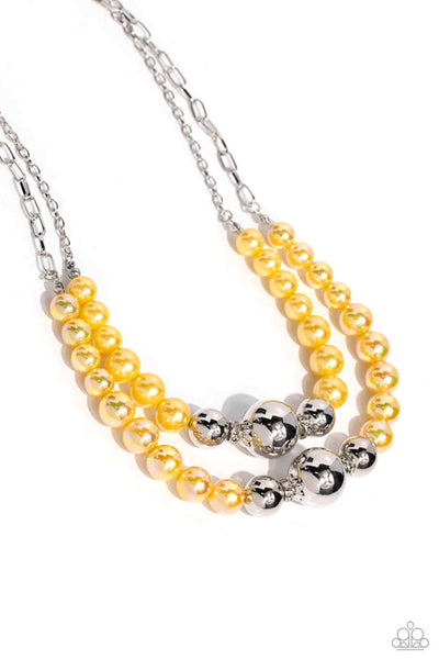 Paparazzi Ballroom Balance Yellow Necklace