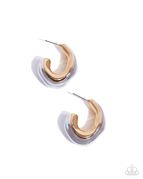 Paparazzi Metallic Multicolored Mini Hoop Earring