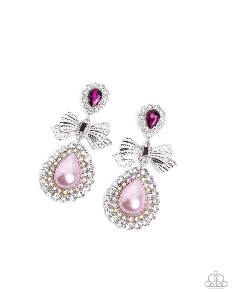 Paparazzi Paparazzi Alluring Aesthetic - Multi Pink Pearl Earrings
