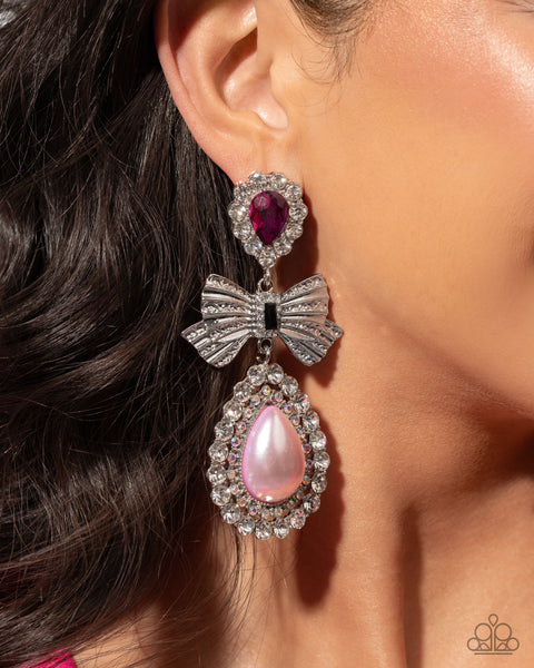 Paparazzi Paparazzi Alluring Aesthetic - Multi Pink Pearl Earrings