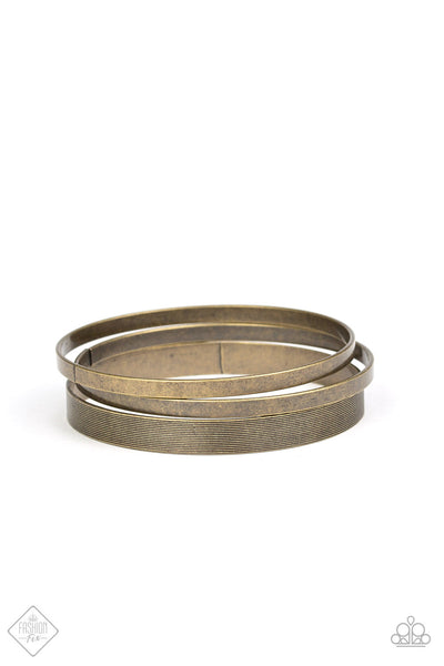 Paparazzi Big Mash Up Brass Bangle Bracelet