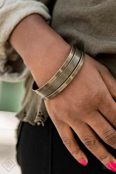 Paparazzi Big Mash Up Brass Bangle Bracelet