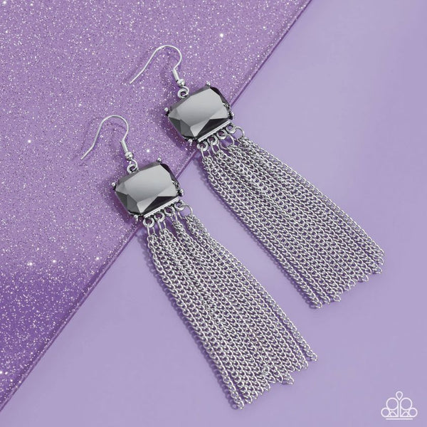 Paparazzi Dreaming Of TASSELS - Silver Earrings
