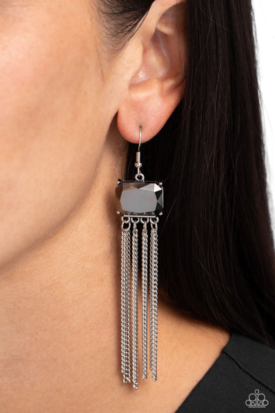 Paparazzi Dreaming Of TASSELS - Silver Earrings