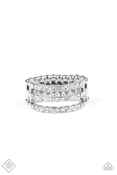 Paparazzi Seeking Shimmer Ring White
