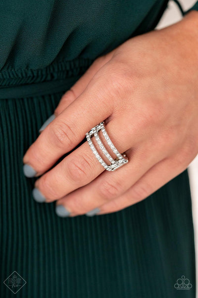 Paparazzi Seeking Shimmer Ring White
