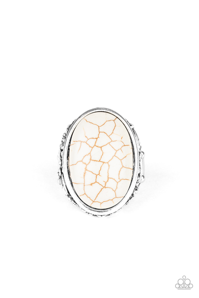 Paparazzi Stonehenge Garden White Ring