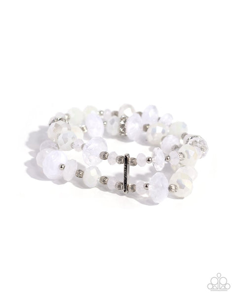 Paparazzi Faceted Fairy Tale Bracelet White