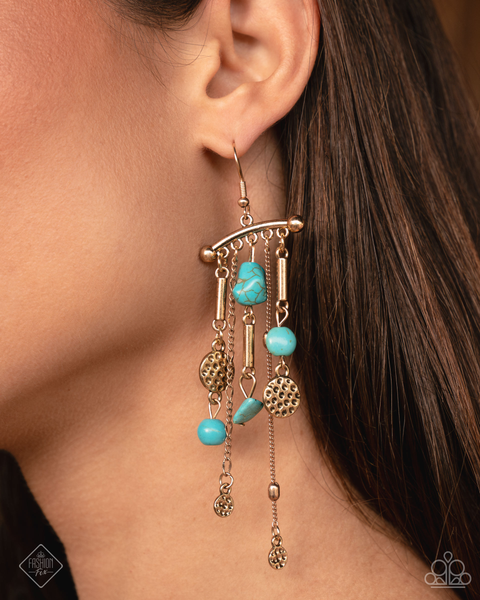 Paparazzi Coachella Chic Necklace and Coachella Cascade Blue Set