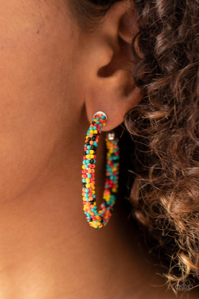 Paparazzi BEAD My Lips! - Multi Seed Bead Earrings