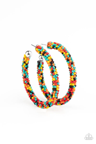 Paparazzi BEAD My Lips! - Multi Seed Bead Earrings