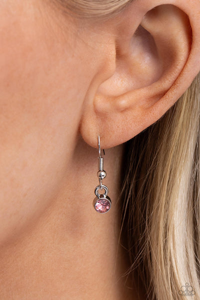 Paparazzi Clearly Carabiner - Pink Heart Necklace
