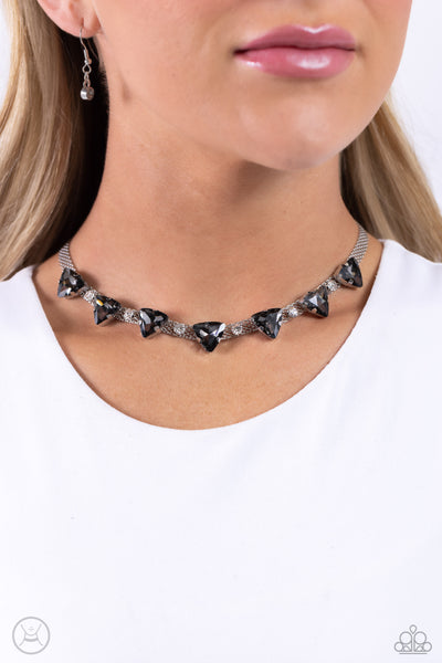 Paparazzi Strands of Sass - Silver Choker Necklace