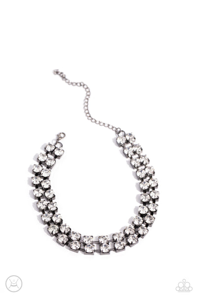 Paparazzi Glistening Gallery - Black Choker Necklace