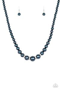 Paparazzo Party Pearls - Blue Necklace