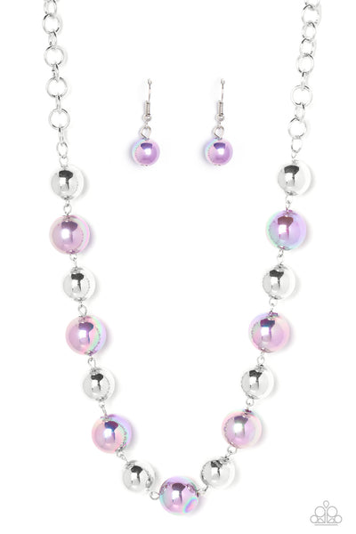 Paparazzi Dreamscape Escape Necklace and A DREAMSCAPE Come Tru Bracelet - Purple Iridescent Set