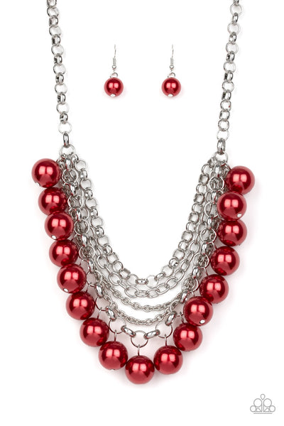 Paparazzi One-Way WALL STREET - Red Necklace