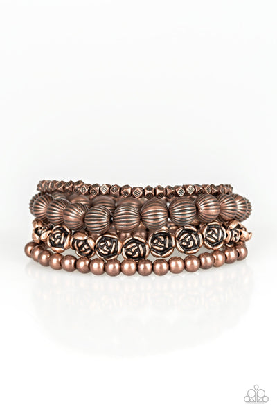 Paparazzi Rose Garden Gala - Copper Bracelet