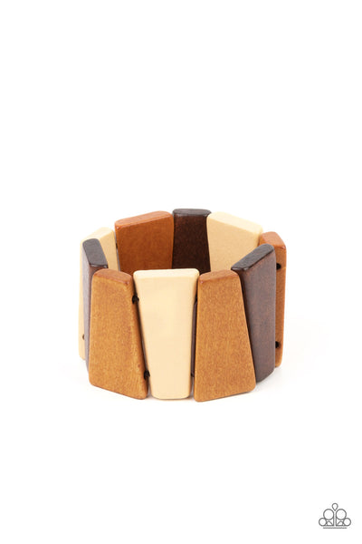 Paparazzi Barbados Backdrop Multi Wooden Bracelet