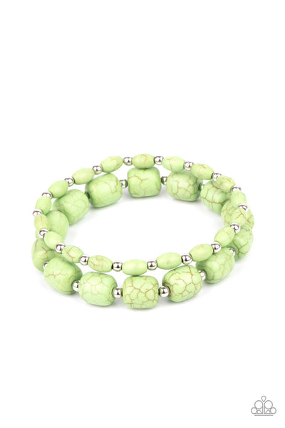 Paparazzi Colorfully Country - Green  Bracelet