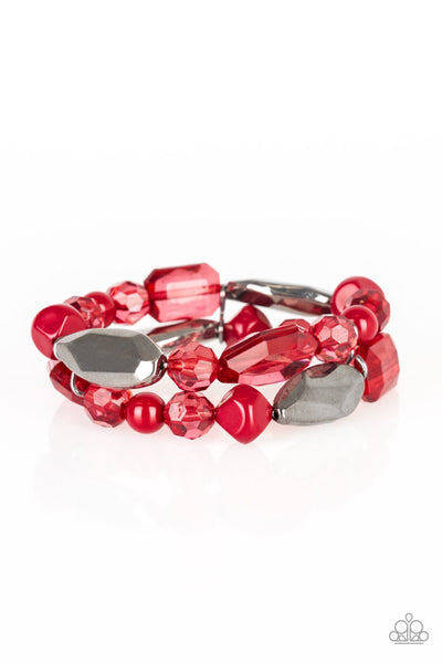 Paparazzi Rockin Rock Candy - Red  Bracelet