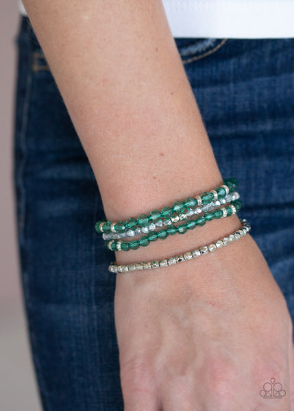 Paparazzi Crystal Crush - Green. Bracelet