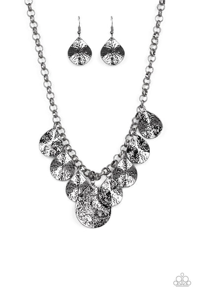 Paparazzi Texture Storm - Black Necklace