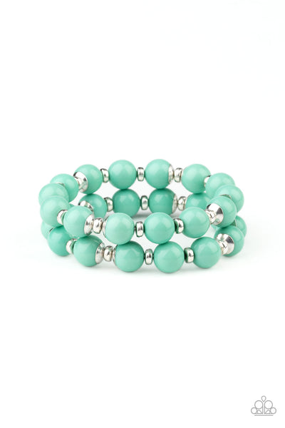 Paparazzi Bubble Blast Off Green Bracelet
