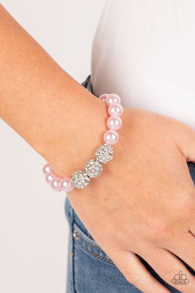 Breathtaking Ball - Pink Pearl Bracelet