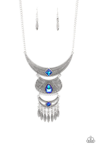 Paparazzi Lunar Enchantment - Blue UV Shimmer Necklace