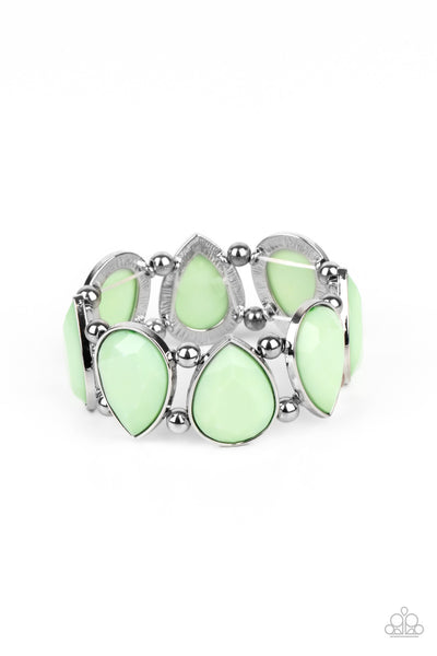 Paparazzi Flamboyant Tease - Green Bracelet