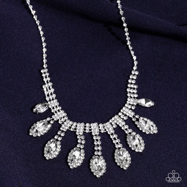 Paparazzi REIGNING Romance - White Necklace