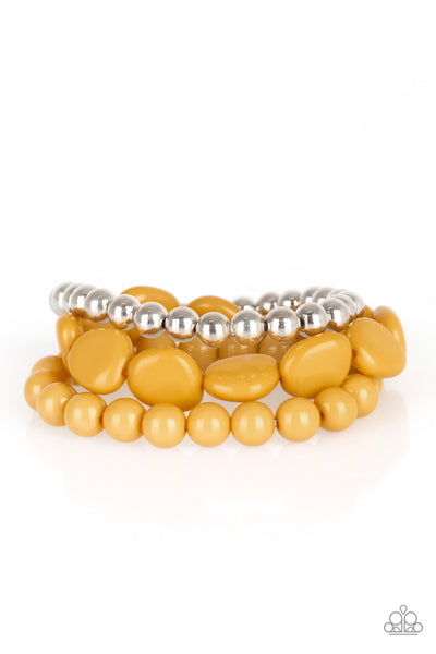 Paparazzi Color Venture - Yellow Bracelet