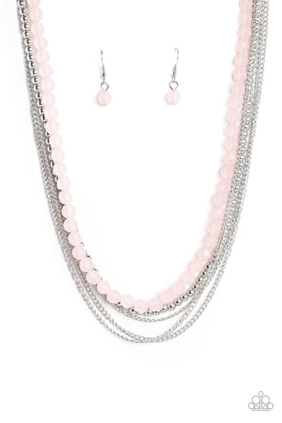 Paparazzi Boardwalk Babe - Pink Necklace
