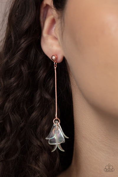 Paparazzi Keep Them In Suspense - Copper Earrings